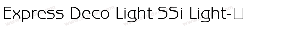 Express Deco Light SSi Light字体转换